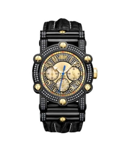 Jbw Men's 10 Yr Anniversary Phantom Diamond (1 3/4 Ct.t.w.) & Chronograph Watch In Black
