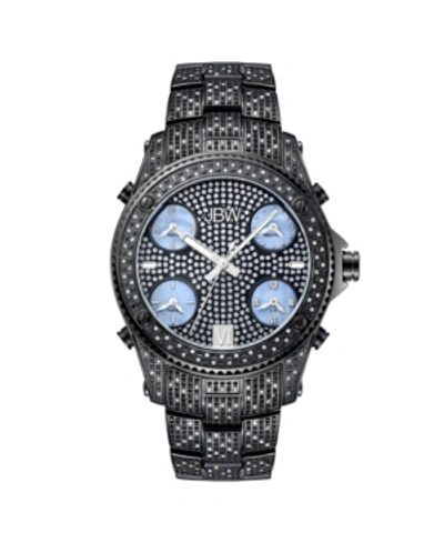 Shop Jbw Men's Jet Setter Diamond (2 Ct.t.w.) Black Ion-plated Stainless Steel Watch