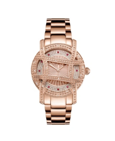 Shop Jbw 10 Yr Anniversary Women's Olympia Diamond (1/5 Ct.t.w.) 18k Rose Gold Plated Watch