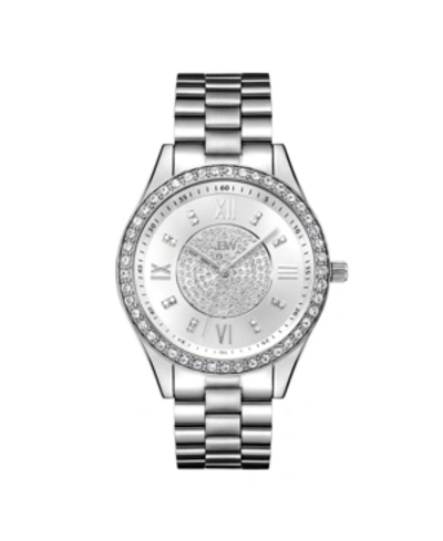 Shop Jbw Women's Mondrian Jewelry Set Diamond (1/6 Ct.t.w.) Stainless Steel Watch In Silver