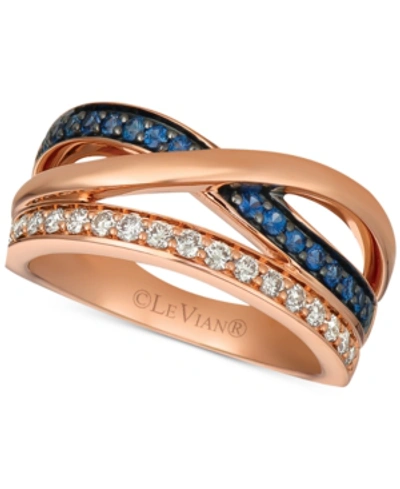 Shop Le Vian Sapphire (1/4 Ct. T.w.) & Diamond (1/4 Ct. T.w.) Ring In 14k Rose Gold (also Available In Emerald)