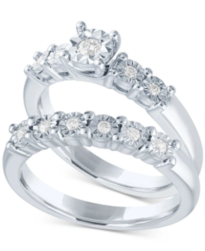 Promised Love Diamond Bridal Set (1/5 Ct. T.w.) In Sterling Silver In Sterling Silver