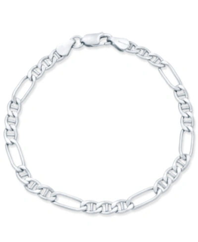 Shop Giani Bernini Figaro Chain Bracelet In 18k Gold-plated Sterling Silver, Created For Macy's