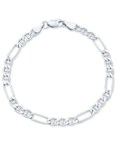 Giani Bernini Figaro Chain Bracelet In 18k Gold-plated Sterling Silver, Created For Macy's In Silver