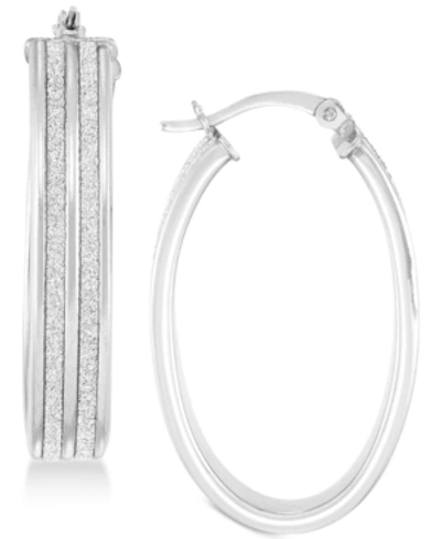 Shop Simone I. Smith Glitter Hoop Earrings In 18k Yellow Gold Over Sterling Silver Or Sterling Silver
