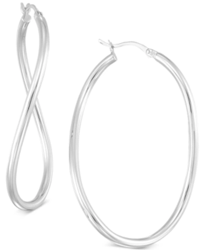 Shop Simone I. Smith Wavy Hoop Earrings In 18k Gold Over Sterling Silver Or Sterling Silver