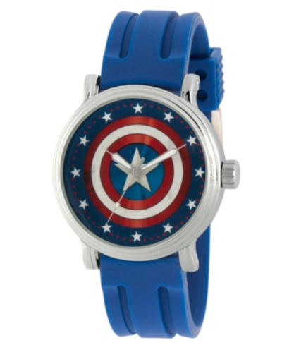 Shop Ewatchfactory Men's Marvel's Classic Captain America Blue Strap Watch 44mm