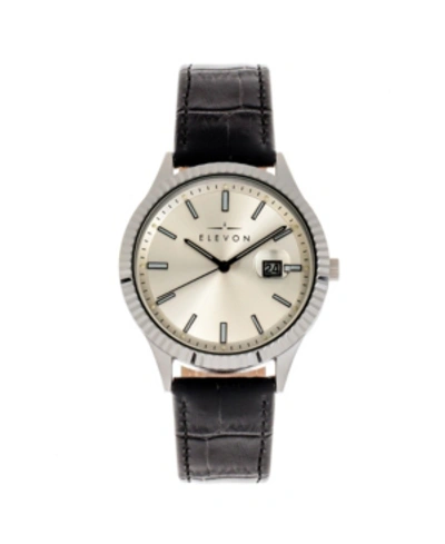 Shop Elevon Men's Concorde Genuine Leather Strap Watch 41mm In White