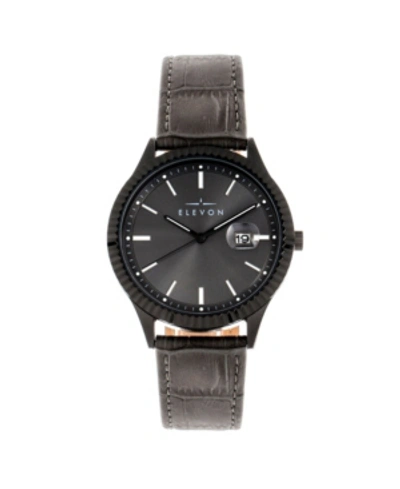 Shop Elevon Men's Concorde Genuine Leather Strap Watch 41mm In Grey