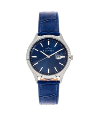 Shop Elevon Men's Concorde Genuine Leather Strap Watch 41mm In Blue