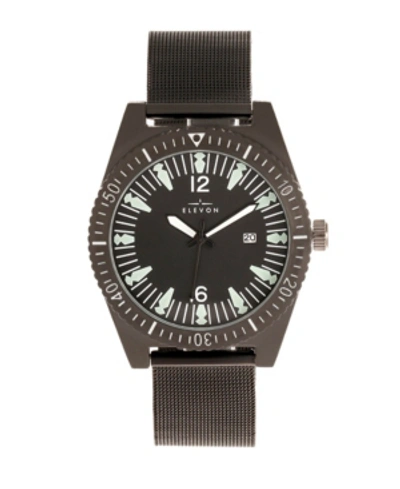 Shop Elevon Men's Jeppesen Alloy Bracelet Watch 42mm In Black