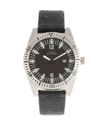 Shop Elevon Men's Jeppesen Genuine Leather Strap Watch 42mm In Grey