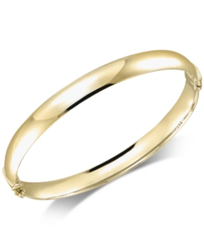 Shop Italian Gold Polished Bangle Bracelet In Gold