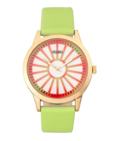 Shop Crayo Unisex Electric Light Green Leatherette Strap Watch 41mm
