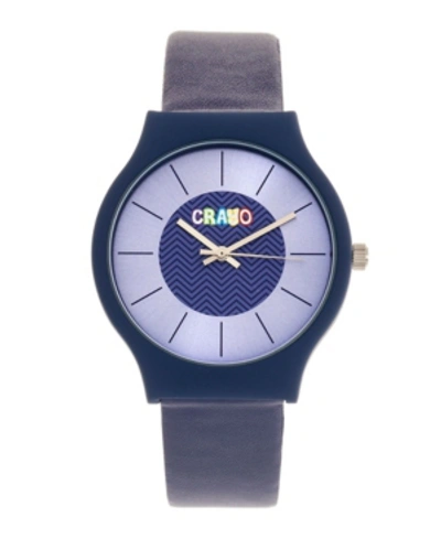Shop Crayo Unisex Trinity Blue Leatherette Strap Watch 36mm