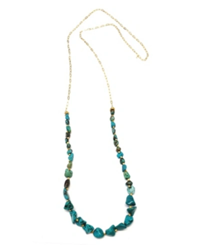 Shop Minu Jewels Jala Necklace In Turquoise