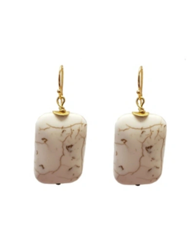 Shop Minu Jewels Blanca Earrings In Cream