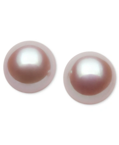 Shop Belle De Mer Pearl Earrings, 14k Gold Pink Cultured Freshwater Pearl Stud Earrings (6-1/2mm)