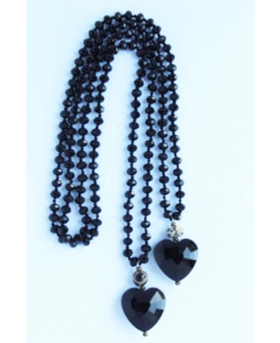 Shop Michael Gabriel Designs Cece Heart Necklace In Black