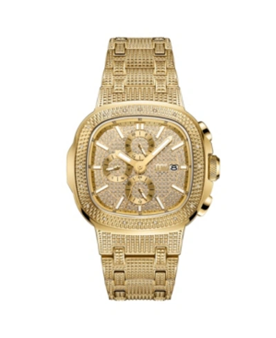 Shop Jbw Men's Diamond (1/5 Ct. T.w.) Watch In 18k Gold-plated Stainless-steel Watch 48mm