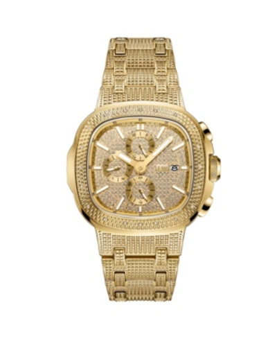 Jbw Men's Diamond (1/5 Ct. T.w.) Watch In 18k Gold-plated Stainless-steel Watch 48mm In Gold