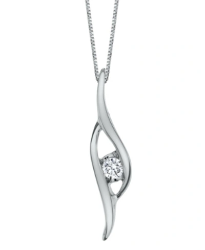 Shop Sirena Diamond (1/8 Ct. T.w.) Pendant In 14k White, Yellow Or Rose Gold In White Gold