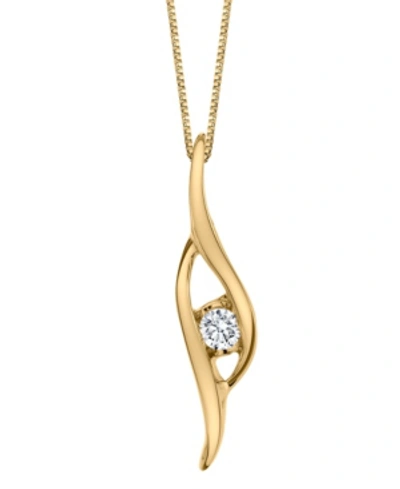 Shop Sirena Diamond (1/8 Ct. T.w.) Pendant In 14k White, Yellow Or Rose Gold In Yellow Gold