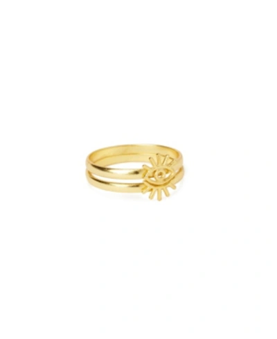 Shop Amorcito Wink Ring Set In Gold