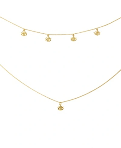 Shop Amorcito Earth Goddes Layered Necklace In Gold