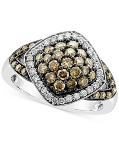 Le Vian Chocolate Diamond (3/4 Ct. T.w.) & Vanilla Diamond (1/5 Ct. T.w.) Ring In 14k White Gold In White Gold