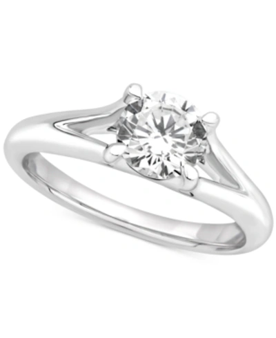 Shop Gia Certified Diamonds Gia Certified Diamond Solitaire Engagement Ring (1 Ct. T.w.) In 14k White Gold
