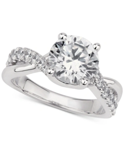 Shop Gia Certified Diamonds Gia Certified Diamond Twist Shank Engagement Ring (2-1/2 Ct. T.w.) In 14k White Gold