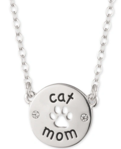 Shop Pet Friends Jewelry Silver-tone Cat Mom Pendant Necklace, 16" + 3" Extender