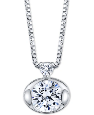 Shop Sirena Diamond 18" Pendant Necklace (1/6 Ct. T.w.) In 14k White Gold