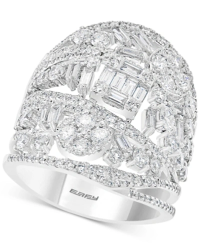 Shop Effy Collection Limited Edition! Effy Diamond Tiara Statement Ring (2-1/2 Ct. T.w.) In 14k White Gold