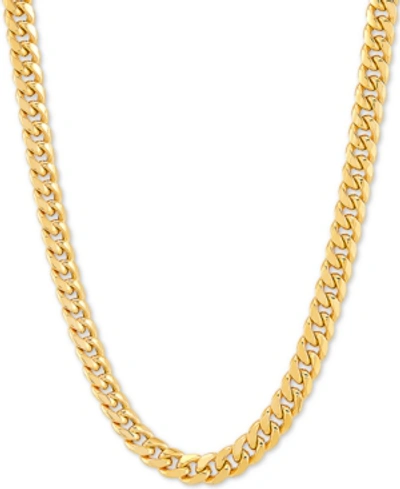 Shop Italian Gold Miami Cuban Link 18" Chain Necklace (6mm) In 10k Gold In Yellow Gold