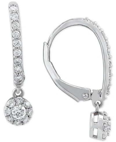 Shop Forever Grown Diamonds Lab Created Diamond Dangle Drop Earrings (1/2 Ct. T.w.) In Sterling Silver