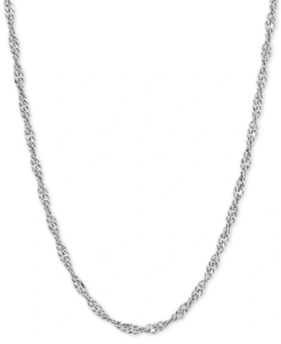 Shop Giani Bernini Singapore Link 20" Chain Necklace In Sterling Silver
