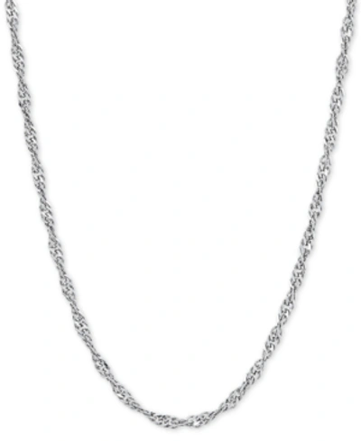 Giani Bernini Singapore Link 20" Chain Necklace In Sterling Silver In Sterling Silver