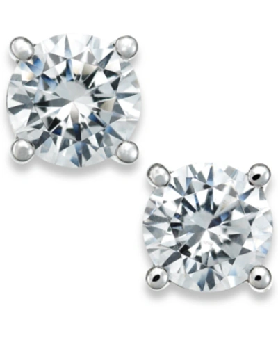 Shop X3 Diamond Stud Earrings In 18k White Gold (1-1/2 Ct. T.w.), Created For Macy's