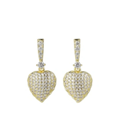 Shop A & M Gold-tone Heart Drop Earrings