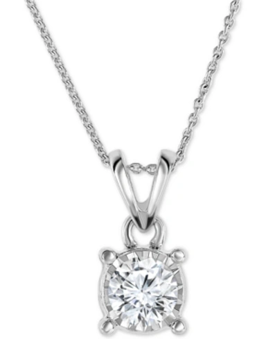 Shop Trumiracle Diamond 18" Pendant Necklace (1/2 Ct. T.w.) In 14k White, Yellow, Or Rose Gold In White Gold
