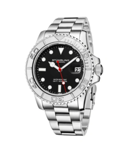 Shop Stuhrling Men's Silver Tone Stainless Steel Bracelet Watch 42mm