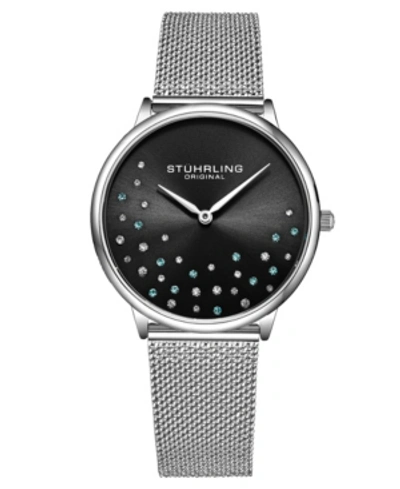 Shop Stuhrling Women's Silver Tone Mesh Stainless Steel Bracelet Watch 38mm