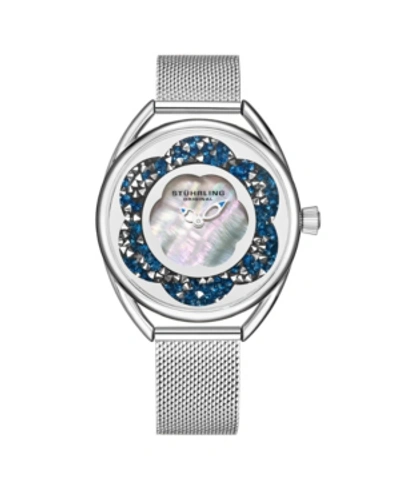 Shop Stuhrling Women's Silver Tone Mesh Stainless Steel Bracelet Watch 38mm