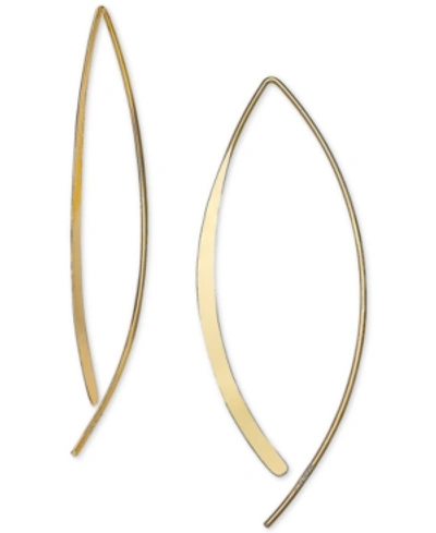 Shop Giani Bernini Polished Threader Earrings In 18k Gold-plated Sterling Silver, Created For Macy's