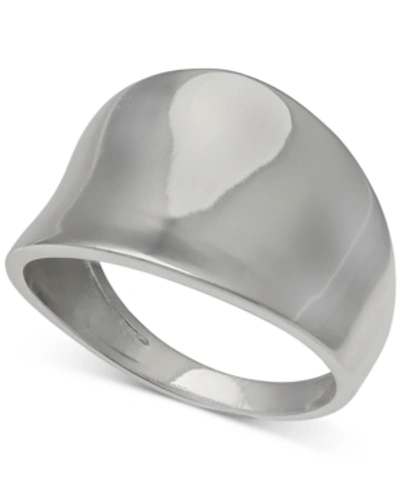 Shop Giani Bernini Concave Sculptural Statement Ring In Sterling Silver, Created For Macy's