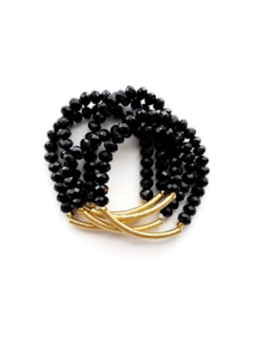 Shop Michael Gabriel Designs Barre Bracelet In Black