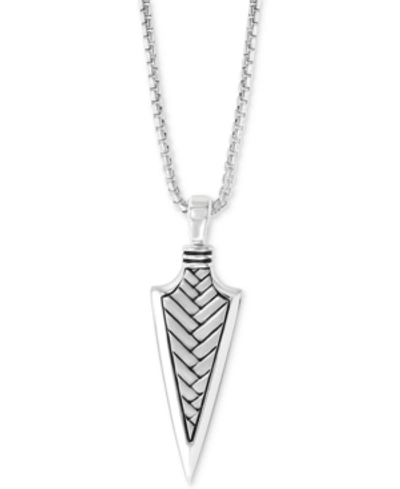 Shop Effy Collection Effy Men's Arrow 22" Pendant Necklace In Sterling Silver