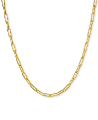 Shop Italian Gold Paperclip Link 20" Chain Necklace In 14k Gold In Yellow Gold